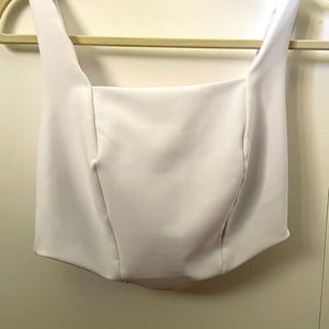 Beautiful White Top size XP with zipper on the back
